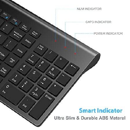 喜ばれる誕生日プレゼント LeadsaiL Wireless Keyboard and Mouse Combo， Wireless USB Mouse and Computer Keyboard Set， Compact and Silent for Windows Laptop， Desktop， PC