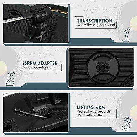激安価格・送料无料 Asmuse Record Player 3-Speed Belt Drive Turntable for Vinyl Bluetooth Record Player with Built-in Stereo Speakers and RCA Output Yellow Wood Finish， G