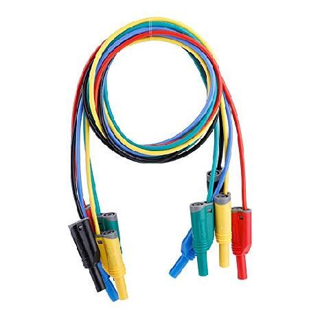 新品同様 Oumefar Banana Plug Silicone Test Leads Kit 5pcs 4mm Banana Plug Safety Stackable Wire Stack Test Lead Flexible Wire Leads for Multimeter 1M