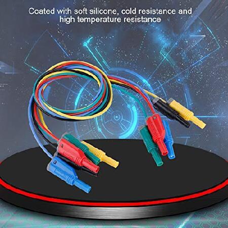 新品同様 Oumefar Banana Plug Silicone Test Leads Kit 5pcs 4mm Banana Plug Safety Stackable Wire Stack Test Lead Flexible Wire Leads for Multimeter 1M