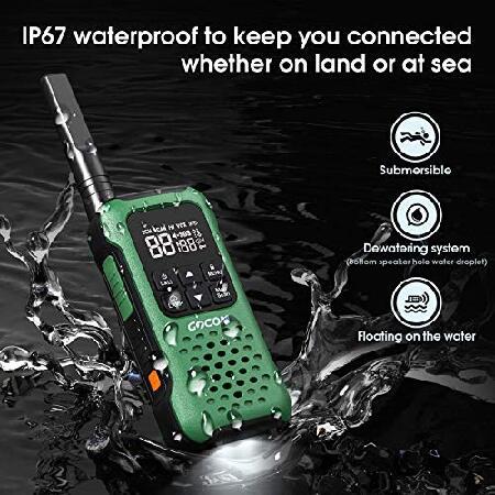 GOCOM　G9　IP67　Two　Weather　Talkies　Alert　Adventure　radios　Walkie　Outdoor　NOAA　Way　Long　Lamp　＆　Emergency　Adult　Radios,　Recha　SOS　Way　Waterproof　Range