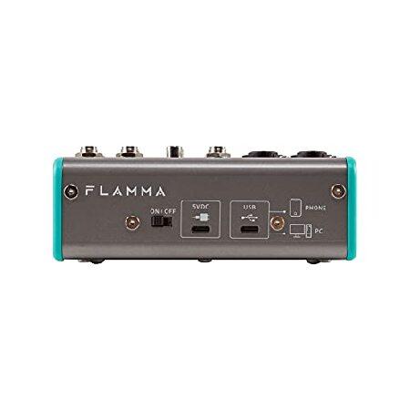 返品交換無料 FLAMMA FM10 ポータブル 6チャンネル ミキシング コンソール 多目的 オーディオ ミキサー と インターフェース レコーディング ライブ ストリーミング用