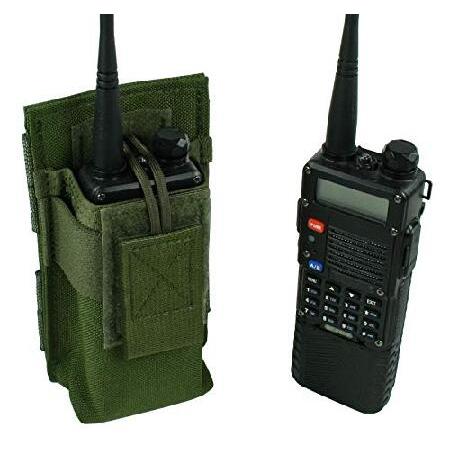 Specter　Gear　MOLLE　UV-5R　Pouch　Baofeng　Green),　Length　Radio　Battery　Compatible　with　BF-F8HP　with　Extended　(OD