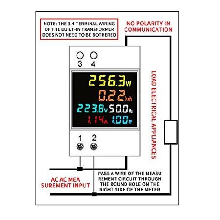 埼玉激安 Digital Single Phase Energy Meter Tester Electricity Usage Monitor AC 110V 40V~300V 100A Ampermeter Power Voltmeter Ammeter Voltage Amps Watt Kwh Freq