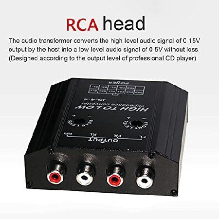 オンラインストアセール Audio Converter， 12V 4 Channel Audio Impedance Converter High to Low RCA Line Car Stereo Radio Speaker Frequency for Hosts Without Low Frequency (RCA)