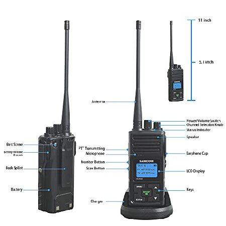 5Watt　Walkie　Talkie　for　SAMCOM　2-Way　Way　Range　Shoulder　with　Two　Heavy　Walky　f　Radio　Adults　Radios　Speaking　with　Duty　Mic,　Long　Rechargeable　Mic　Talky