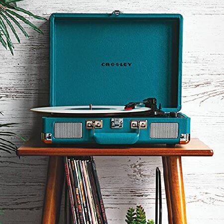 大幅割引セール Crosley CR8005F-TL Cruiser Plus Vintage 3-Speed Bluetooth in/Out Suitcase Vinyl Record Player Turntable， Teal