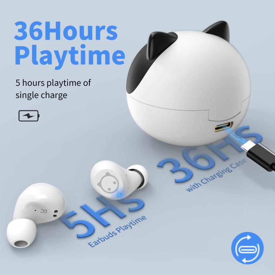 お得なクーポン Wireless Earbuds Bluetooth Headphones 60H Playtime Ear Buds with -034