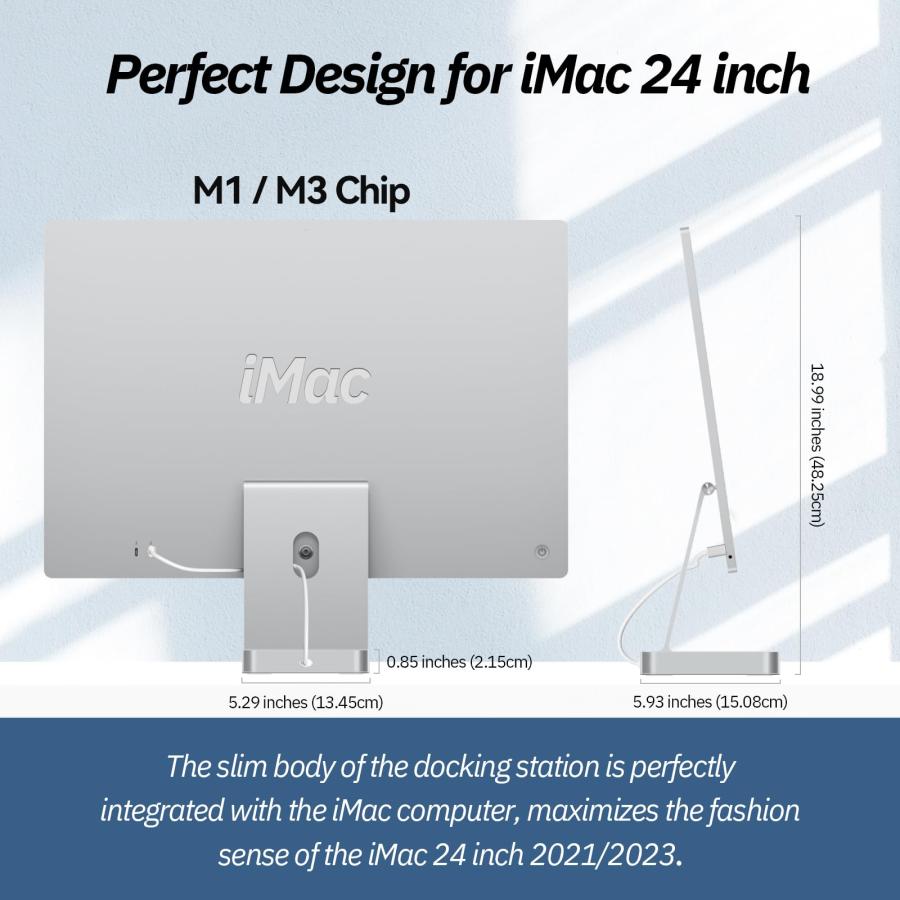 【本日特価】 USB C ハブ for iMac 24インチ 2021、ミニソプル USB ハブ アダプター M.2 NVMe SSD 7 in 1 ドッキング ステーション対応 iMac アクセサリ USB C 10Gbps、USB A