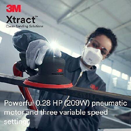 非対面販売 3M Random Orbital Sander， Xtract Pneumatic 88943， 5 in， with Central Vacuum Attachment， 5/16 in Orbit， Ergonomic and Lightweight ROS， .28 HP　電動工具