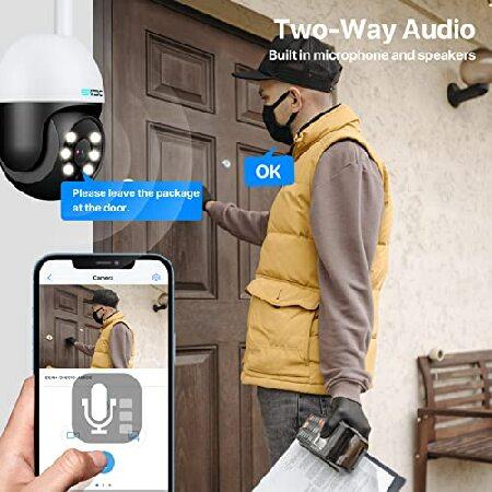 クリアランス純正 SV3C 2-Pack Security Camera Outdoor， 1080P Pan-Tilt WiFi IP Camera， 360°PTZ Camera with Auto Tracking， Color Night Vision， Two-Way Audio， Humanoid De