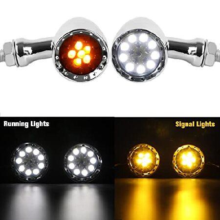 限定販売の人気ブランド 2pcs Black 15 LED Motorcycle Stop Brake Running Turn Signal Indicator Amber Lights Compatible with Street Bike Chopper dirt bike scooter Cafe Racer (