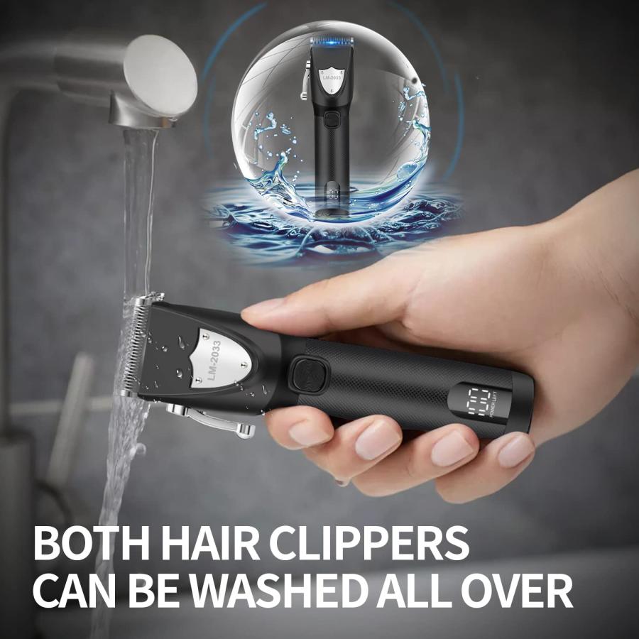 【即出荷】 vsmooth Hair Clippers Cordless Hair Trimmer Electric Barber Clippers - Zero Gapped Trimmer Professional Beard Trimmer Rechargeable Hair Cutting Kit (B