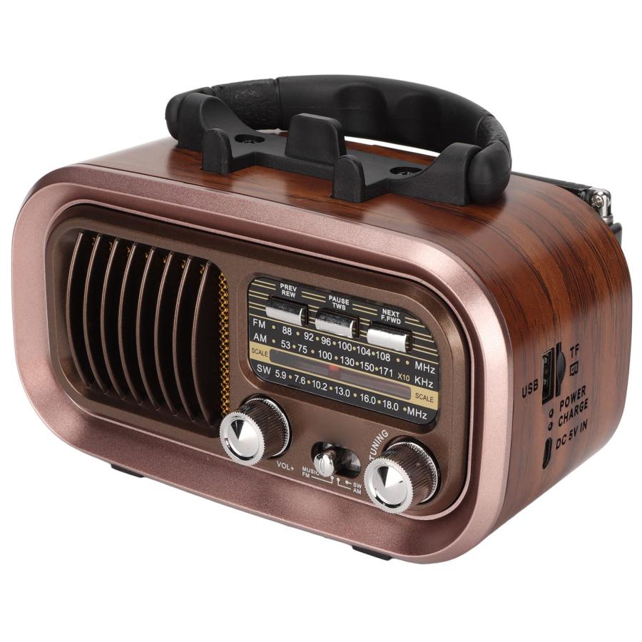 RXBT628 Portable Vintage Radio Speaker, 3 Band Bluetooth AM FM Radio