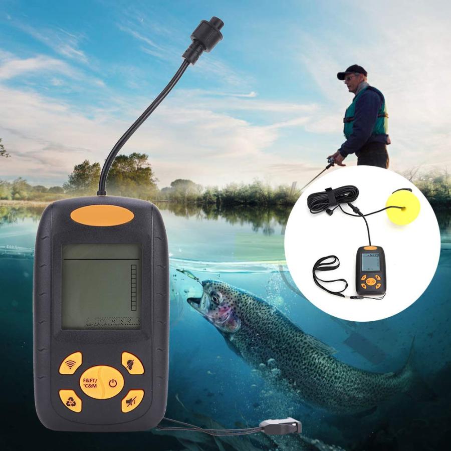 代理店 Bagima Depth Sounder Fish Finders Depth Finders 27×17×6 Portable Fish School oltrasonic fishfinder Fishing with LCD Display 0.4m 100m