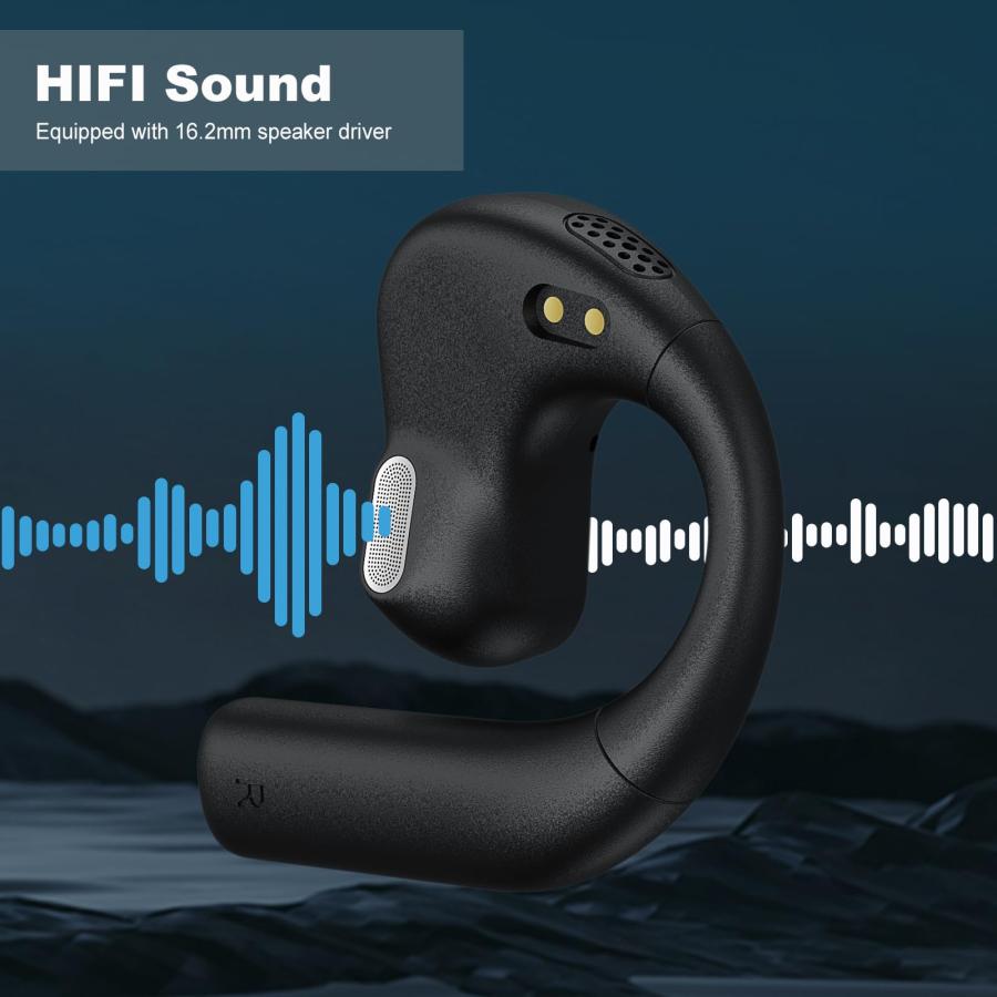 新作商品も続々入荷中！ Nurati N2 Open Ear Headphones with Ear Hooks， Bluetooth 5.3 Wireless Earphones with 50 Hours， HiFi Sound， Crystal Clear Calls， Ultra Thin and Light， O