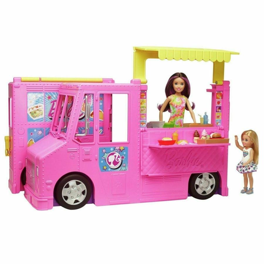 限定特価 Barbie You Can Be Anything フードトラックプレイセット 人形3個とアクセサリー30個付き