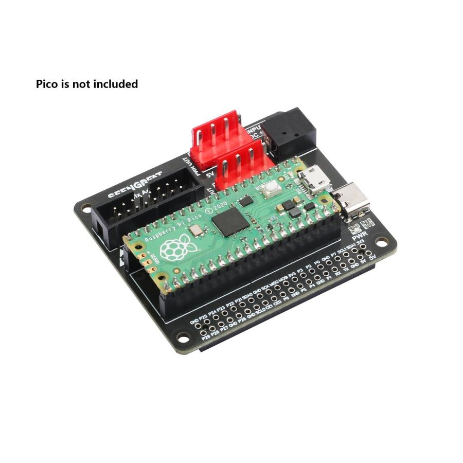 XICOOLEE RGB マトリックスボードコンバーター Raspberry PiマザーボードとRaspberry Pi Pico用 HUB75インターフェース1つ 電源入力コネクター2つ Type-C 5V/4A｜mstand｜03