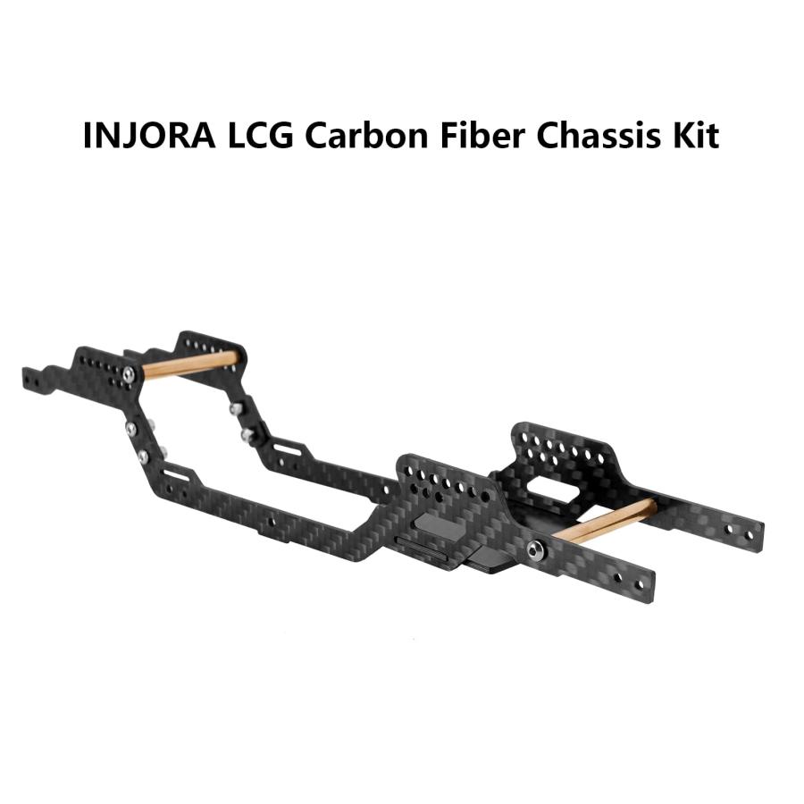 INJORA LCG カーボンファイバーシャーシキット フレーム桁 1/18 RCクローラー TRX4M ハイトレイル K10 F150アップグレード用｜mstand｜02