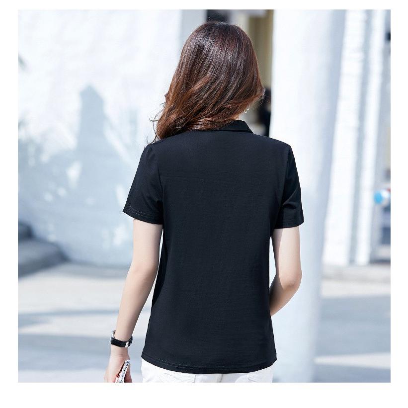 ポロシャツ レディース シャツ 半袖 前開き 黒 白 無地 介護 ゴルフ 仕事 制服 トップス ポロシャツレディース Pf Mstar Yahoo 店 通販 Yahoo ショッピング