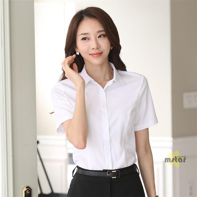 オフィスブラウス 半袖 レディース ブラウス ビジネス 白シャツ ワイシャツ スーツインナー リクルート 就活 Ol Pf Mstar Yahoo 店 通販 Yahoo ショッピング