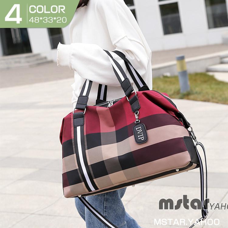 ボストンバッグ 旅行カバン レディース 撥水 旅行 部活 オックスフォード 大容量 チェック柄 配色切替 トラベルボストン トレンド Pf Mstar Yahoo 店 通販 Yahoo ショッピング