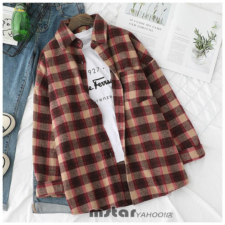 チェックシャツ トップス 冬シャツ レディース 厚手 シャツ チェスターコート コーデ Pf Mstar Yahoo 店 通販 Yahoo ショッピング