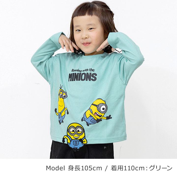 MINIONS（ミニオンズ） Tシャツ 長袖 キッズ アップリケ 長袖Tシャツ