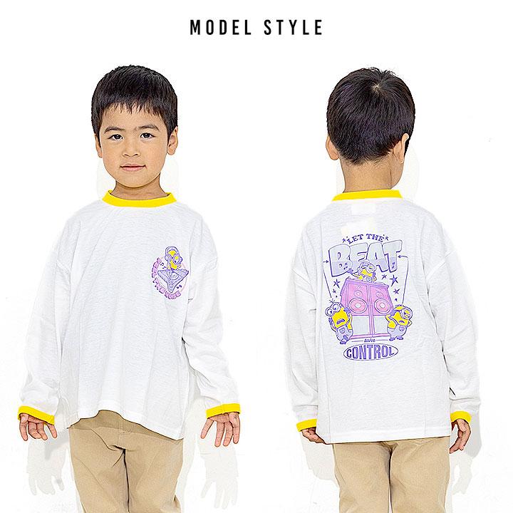 Tシャツ キッズ 長袖 ミニオン プリント 男の子 女の子 ロンT 春秋冬