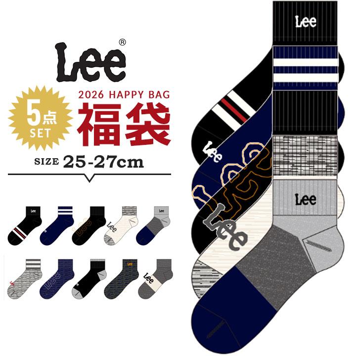 Lee（リー） 福袋 2026 メンズ Lee 5Pソックス ショート丈 スニーカー