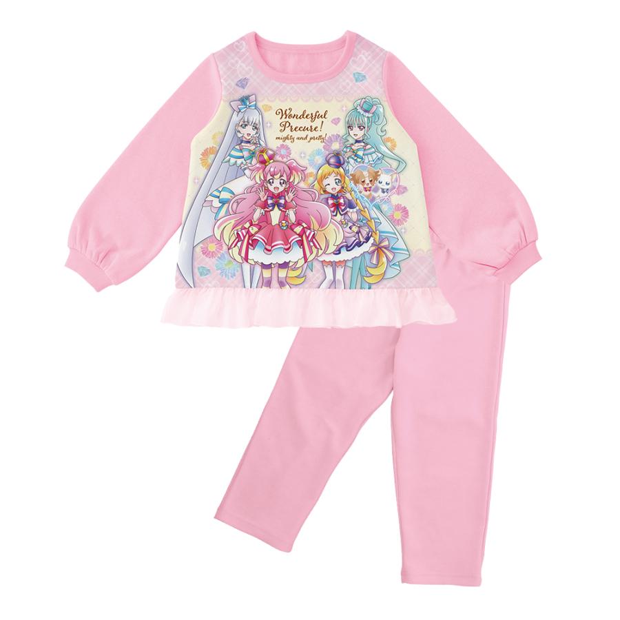プリキュア パジャマ 光るパジャマ 上下セット 長袖 女の子 キッズ 