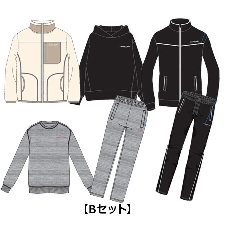 福袋 2026 レディース マリクレール marie claire 6点セット 福袋 2026年 裏起毛 ボアブルゾン ジャージ 上下セット スウェット パーカー トップス パンツ | Marie Claire | 10