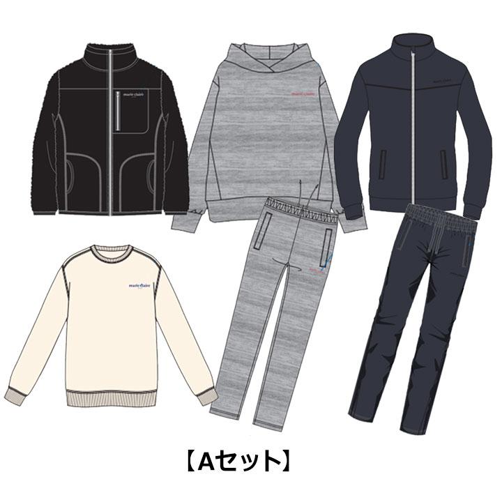 福袋 2026 レディース マリクレール marie claire 6点セット 福袋 2026年 裏起毛 ボアブルゾン ジャージ 上下セット スウェット パーカー トップス パンツ | Marie Claire | 09