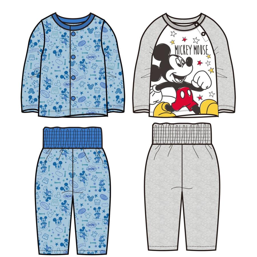 福袋 ベビー ディズニー パジャマ 長袖パジャマ 上下 女の子 男の子 子供 80cm 90cm 95cm Disney 綿100 子供服 ミッキーマウス ミニーマウス 秋冬春 2枚組 Manhattan Store 通販 Yahoo ショッピング