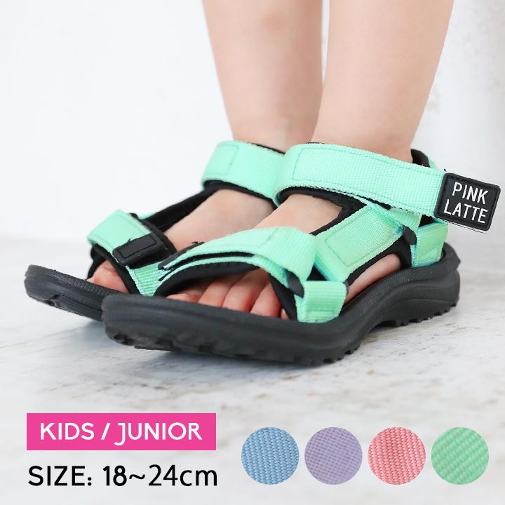 サンダル キッズ 女 スポーツサンダル ジュニア 女子 18cm cm 22cm 24cm 海 砂浜 川遊び アウトドア 夏 子供 ピンク ブルー パープル グリーン マリン 13 Manhattan Store 通販 Yahoo ショッピング