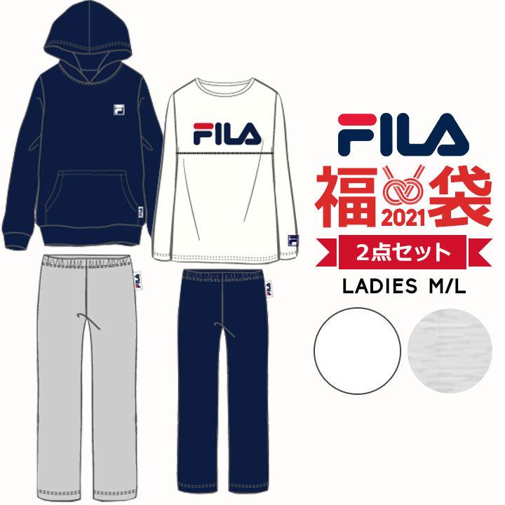 福袋 21 レディース 中身 フィラ Fila ブランド 福袋 2点セット M L ルームウェア ナイト 寝間着 セットアップ 上下セット 運動 中身の見える福袋 4606h Manhattan Store 通販 Yahoo ショッピング