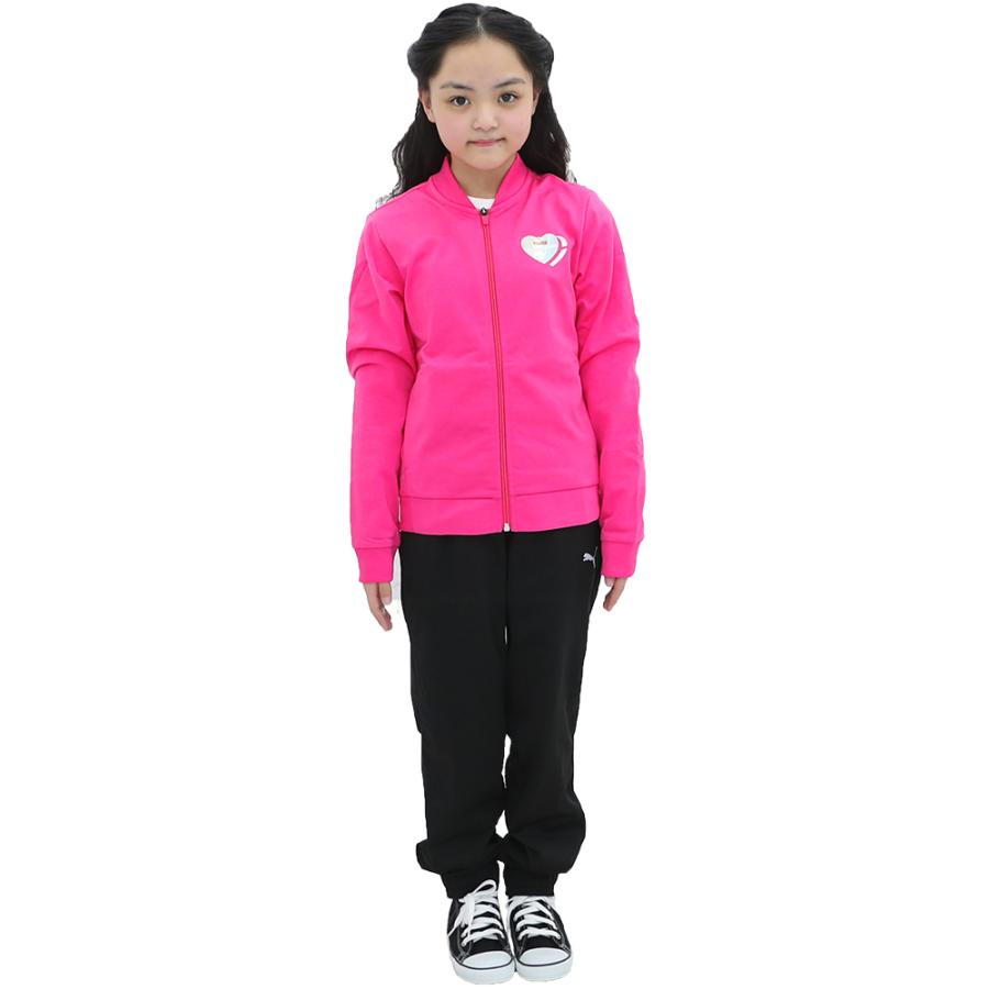 プーマ ジャージ 上下 キッズ ジュニア 女の子 トレーニングスーツ スポーツ 1cm 130cm 140cm 150cm 160cm ブラック ピンク 小学校 運動 女子 Manhattan Store 通販 Yahoo ショッピング
