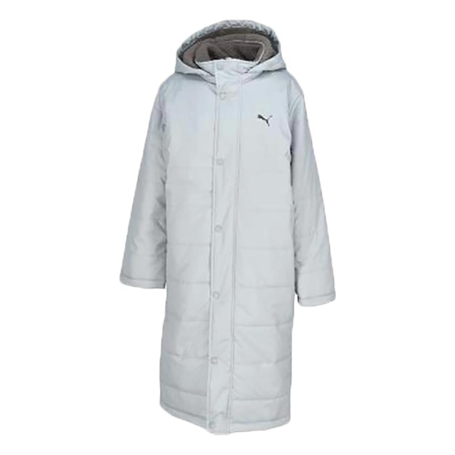 PUMA　ロングダウンコート ベンチコート シルバー　グレー　XOサイズ PUMA（プーマ） ベンチコート ジュニア キッズ 男の子 女の子 120 130