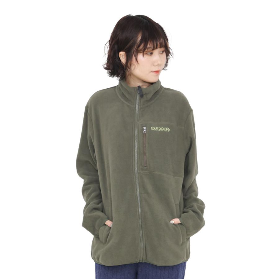 フリースジャケット メンズ アウトドア レディース アウター フリース 無地 起毛 あったか 羽織り M L LL キャンプ シンプル 無地 防寒 黒 ルームウェア | OUTDOOR PRODUCTS | 10