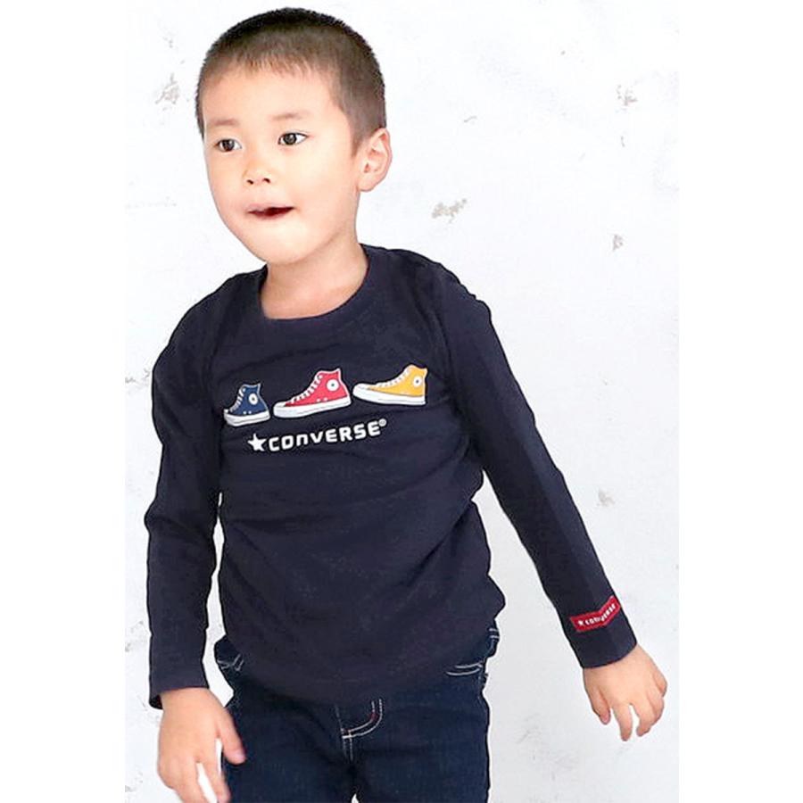 長袖tシャツ キッズ コンバース Converse 長袖 Tシャツ プリント 男の子 トップス ロンt Tシャツ 子供服 80 90 100 110 1 130cm ベビー Cv Cvb7400 Manhattan Store 通販 Yahoo ショッピング