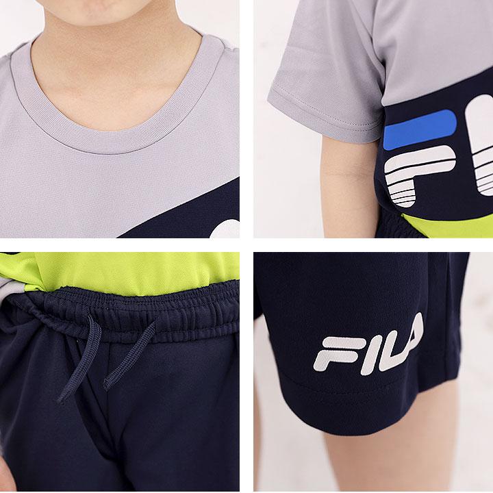 Tシャツ キッズ 半袖 フィラ ハーフパンツ 上下 ジャージ ジュニア 男の子 130 140 150 160 子供服 トップス ボトムス Tスーツ 春夏 半袖Tシャツ | FILA | 05