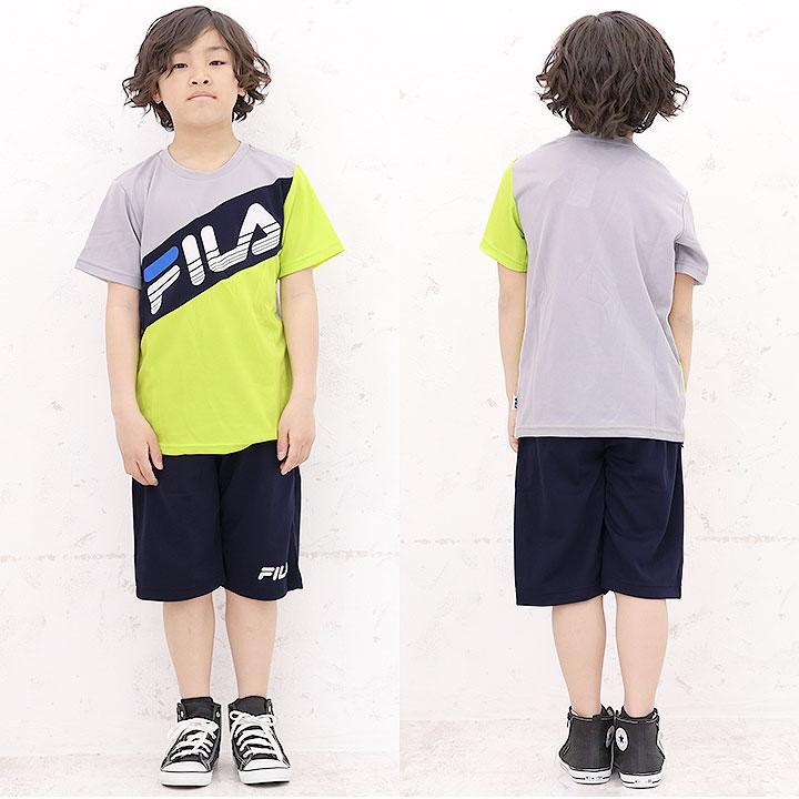 Tシャツ キッズ 半袖 フィラ ハーフパンツ 上下 ジャージ ジュニア 男の子 130 140 150 160 子供服 トップス ボトムス Tスーツ 春夏 半袖Tシャツ | FILA | 07