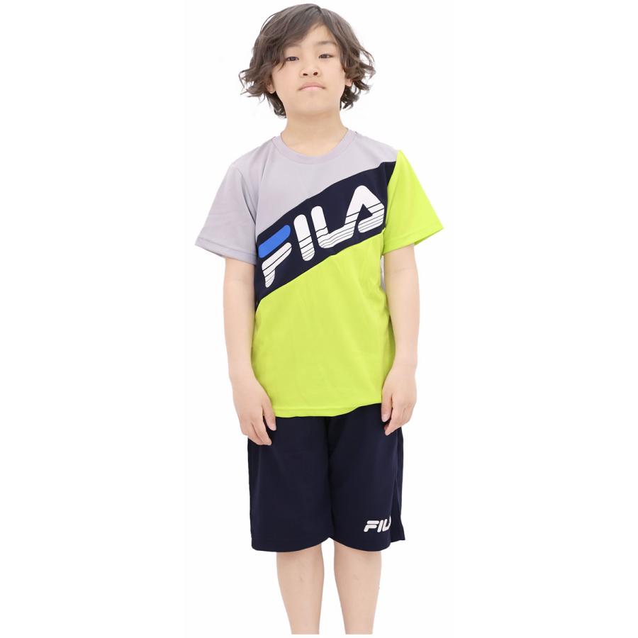 Tシャツ キッズ 半袖 フィラ ハーフパンツ 上下 ジャージ ジュニア 男の子 130 140 150 160 子供服 トップス ボトムス Tスーツ 春夏 半袖Tシャツ | FILA | 09