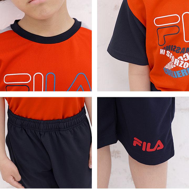 Tシャツ キッズ 半袖 フィラ 半袖 ハーフパンツ 上下 ジャージ ジュニア 男の子 130 140 150 160 子供服 トップス ボトムス Tスーツ 春夏 半袖Tシャツ | FILA | 05