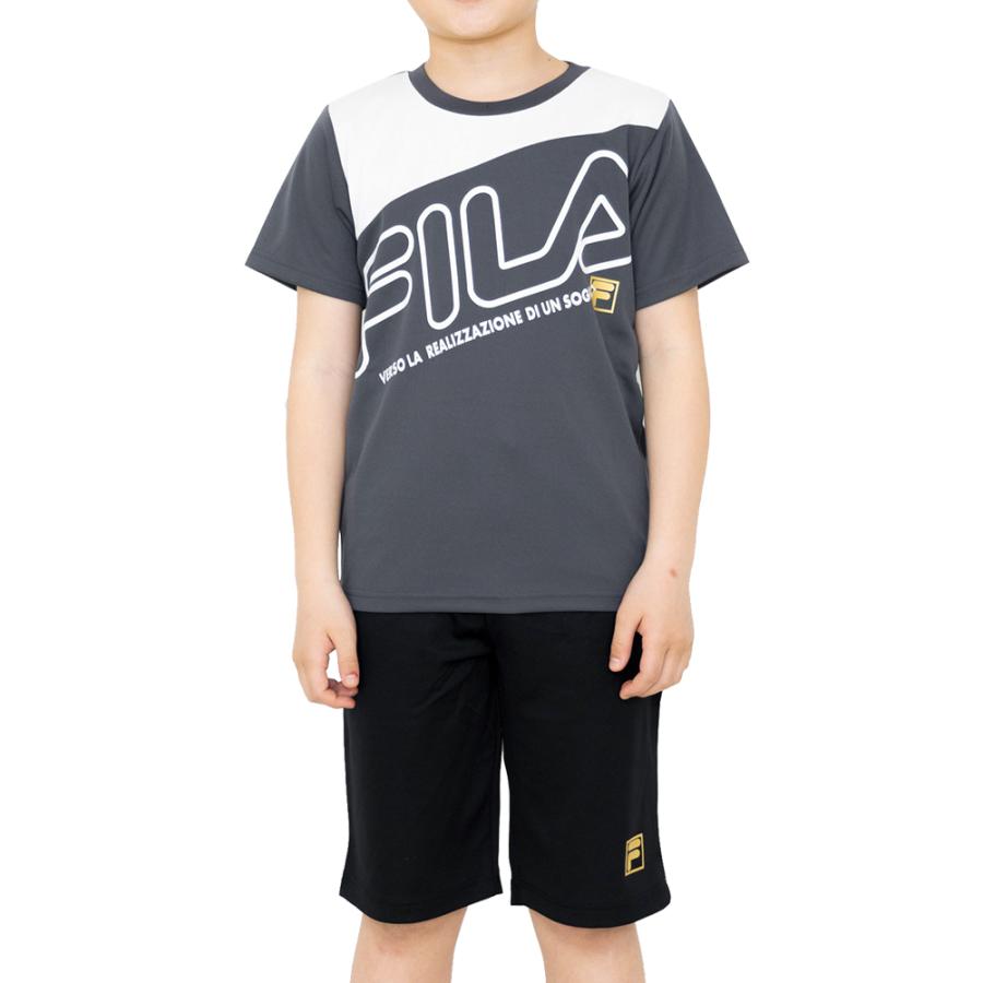 Tシャツ キッズ 半袖 フィラ Tスーツ ジャージ ハーフパンツ 上下セット 男の子 ジュニア 130 140 150 160 おしゃれ 子供 春夏秋 トップス ボトムス 小学校 | FILA | 11