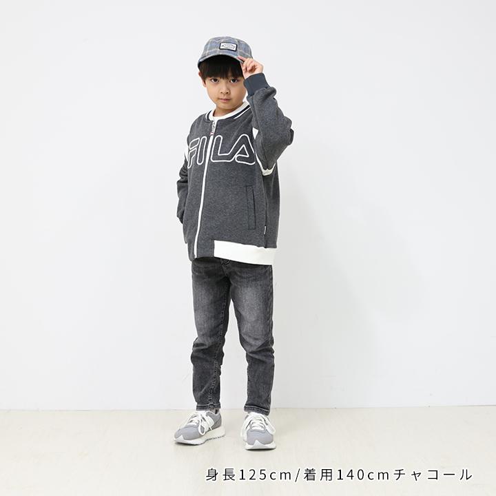 FILA（フィラ） ジャケット キッズ 裏起毛 アウター スタジャン ノー
