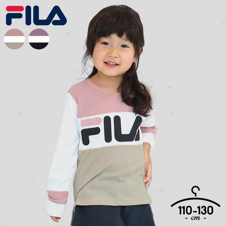 子供服 女の子 Tシャツ フィラ 長袖 キッズ 110cm 1cm 130cm ロゴ 子供 トップス スポーツ ブランド 幼稚園 保育園 小学生 くすみカラー お洒落 普段着 F 1100 Manhattan Store 通販 Yahoo ショッピング