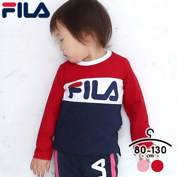 長袖tシャツ キッズ フィラ 綿100 ベビー 長袖 Tシャツ 80 90 100 110 1 130cm ロンt コットン100 柔らか クルーネック 女の子 おしゃれ かわいい F Fb8401 Manhattan Store 通販 Yahoo ショッピング