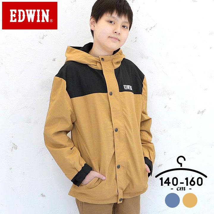マウンテンパーカー 子供 エドウィン 子供服 男子 ウインドブレーカー ジャケット ブルゾン ジャンパー アウター 140 150 160cm 上着 ジュニア 子供服 F1051h Manhattan Store 通販 Yahoo ショッピング