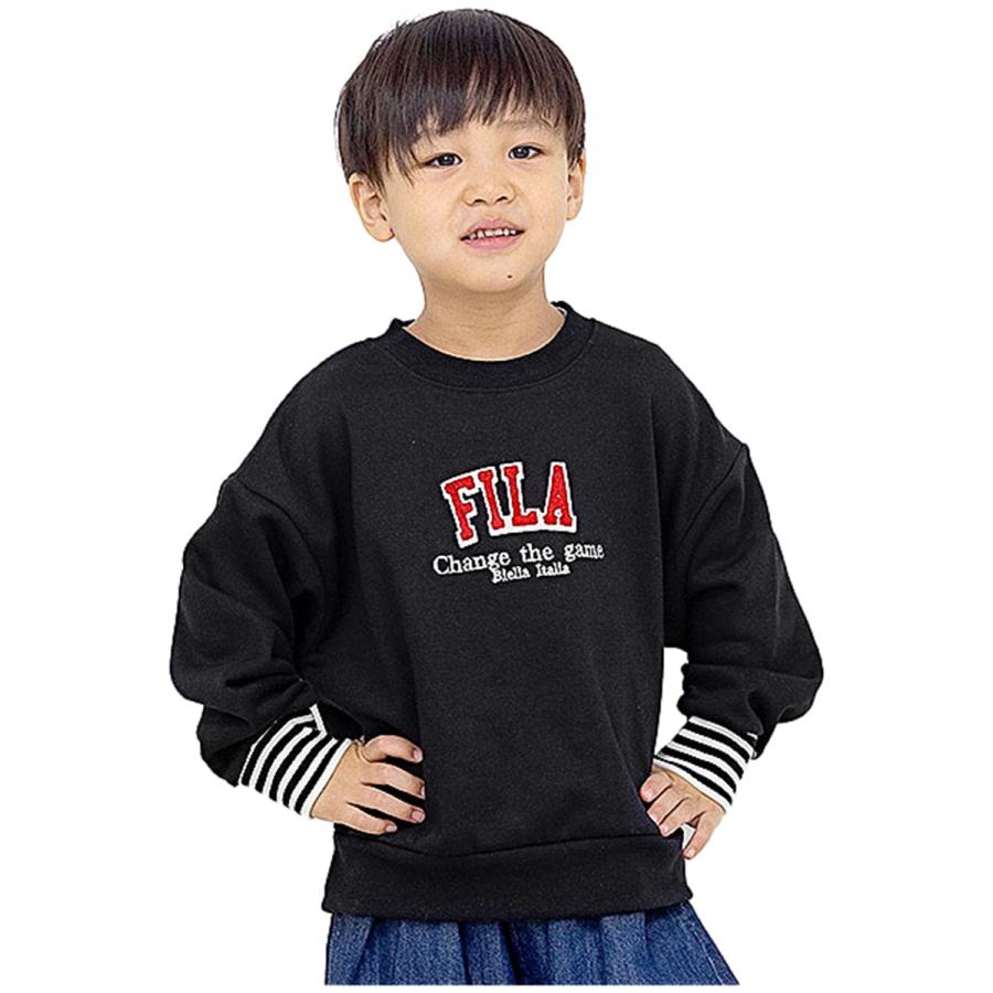 FILA（フィラ） トレーナー キッズ 裏起毛 ワイドトレーナー 男の子 